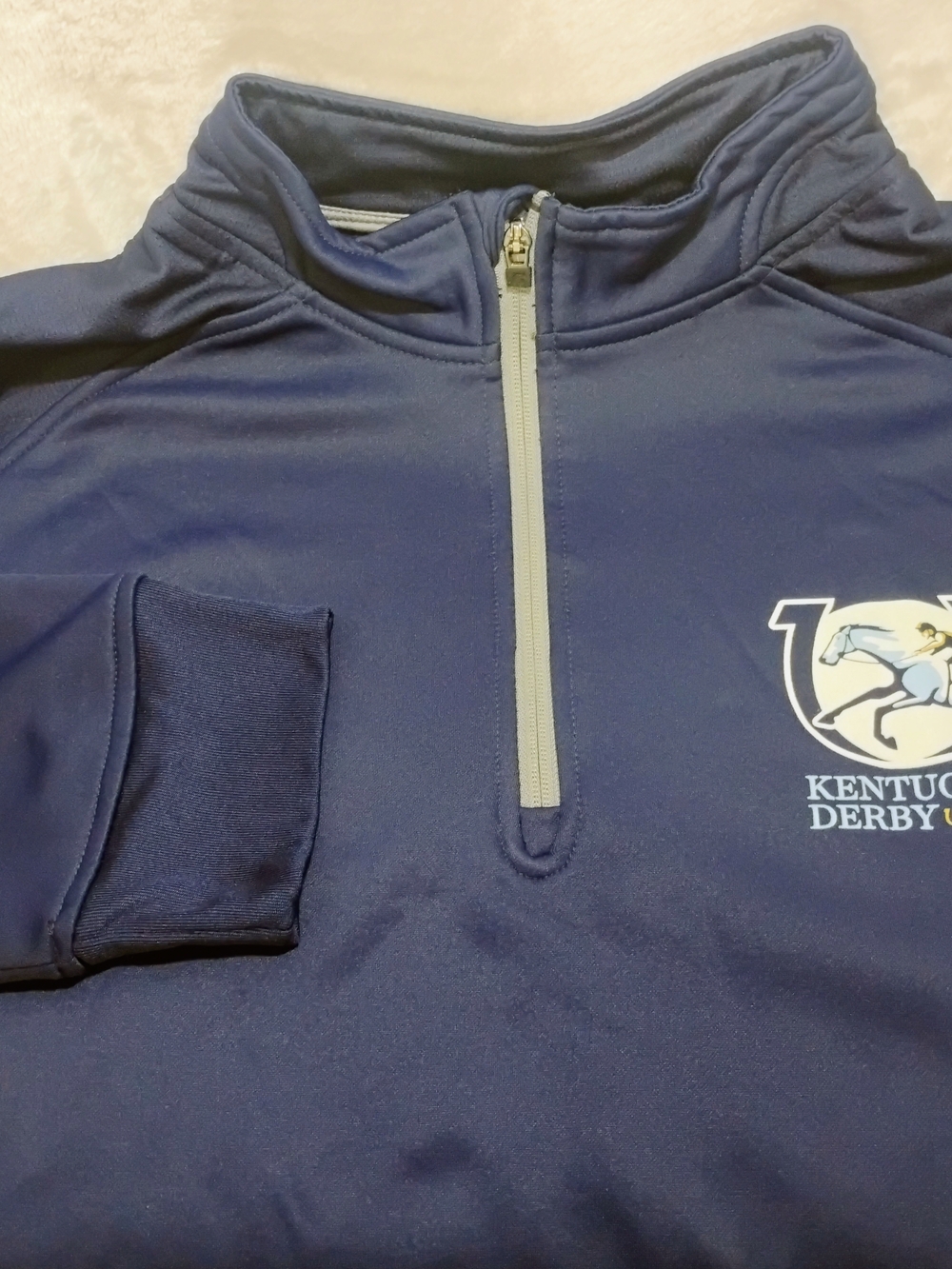 Kentucky Derby 143 Quarter Zip Pockets Mens XXL Jacket Shirt Horse Racing T